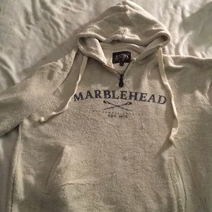 Fuzzy pull over hoodie